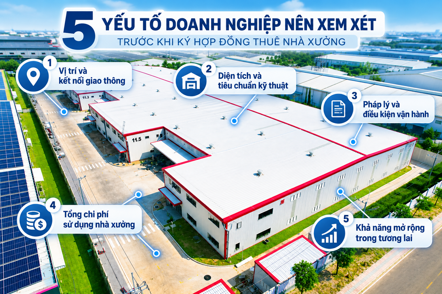 05 tiêu chí doanh nghiệp cần đánh giá khi thuê nhà xưởng